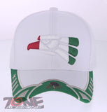HECHO EN MEXICO MEXICAN EAGLE BASEBALL CAP HAT WHITE