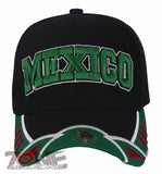 MEXICO MEXICAN BASEBALL CAP HAT BLACK