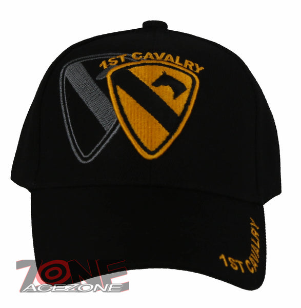 NEW! US ARMY 1ST CAVALRY TOP SHADOW BALL CAP HAT BLACK