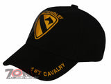 NEW! US ARMY 1ST CAVALRY TOP SHADOW BALL CAP HAT BLACK