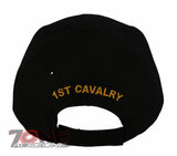 NEW! US ARMY 1ST CAVALRY TOP SHADOW BALL CAP HAT BLACK