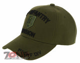 NEW! US ARMY 1ST INFANTRY DIVISION CAP HAT OLIVE