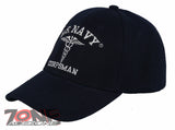 NEW! US NAVY USN CORPSMAN BALL CAP HAT NAVY
