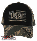 NEW! US AIR FORCE USAF USA FLAG WING BALL CAP HAT ACU CAMO