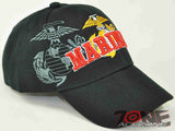 NEW! US MARINE CORPS CAP HAT USMC A1 BLACK