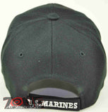 NEW! US MARINE CORPS CAP HAT USMC A1 BLACK