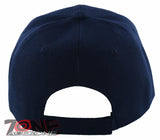 NEW! NATIVE PRIDE INDIAN AMERICAN FEATHERS BUFFALO SKULL CAP HAT NAVY