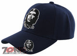 NEW! CHE GUEVARA FACE BALL CAP HAT NAVY