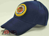 NEW! USMC MARINE ROUND CAP HAT NAVY