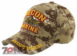 NEW! USMC FIRST RECON MARINE 1ST RECON BALL CAP HAT ACU CAMO