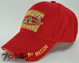 NEW! USMC FIRST RECON MARINE 1st RECON CAP HAT RED