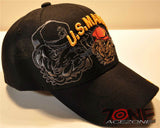 WHOLESALE NEW! USMC MARINE BULLDOG BLACK CAP HAT