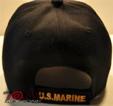 WHOLESALE NEW! USMC MARINE BULLDOG BLACK CAP HAT