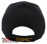USMC US MARINE BULLDOG CAP HAT I CAN'T HEAR YOU! BLACK