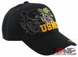USMC US MARINE BULLDOG CAP HAT I CAN'T HEAR YOU! BLACK