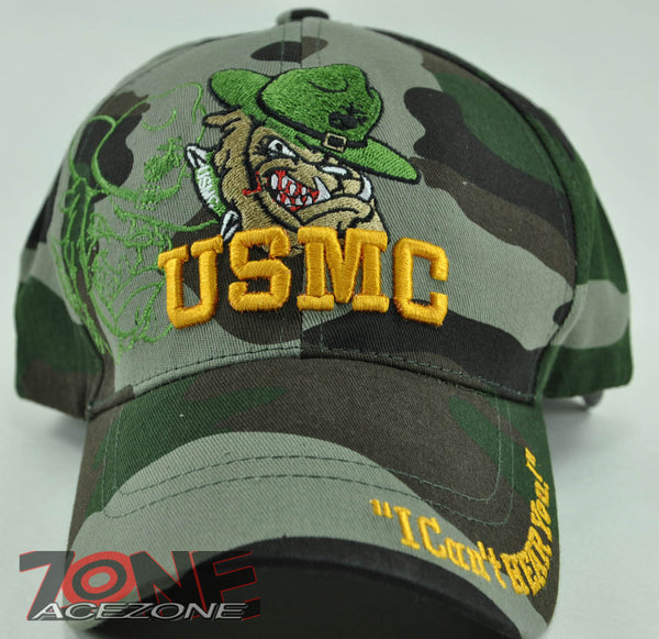 USMC US MARINE BULLDOG CAP HAT I CAN'T HEAR YOU! CAMO