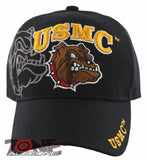 NEW! USMC US MARINE BULLDOG SHADOW CAP HAT BLACK
