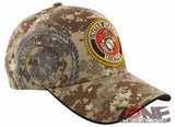 NEW! US MARINE CORPS USMC ROUND SIDE LINE CAP HAT DESERT CAMO