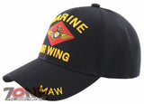 NEW! USMC MARINE AIR WING MAW CAP HAT BLACK