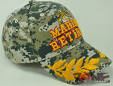 NEW! USMC RETIRED MARINE CAP HAT DIGITAL CAMO