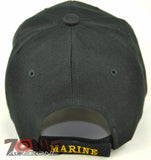 NEW! USMC RETIRED MARINE CAP HAT BLACK