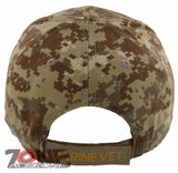 NEW! USMC US MARINE VETERAN SIDE LINE CAP HAT DESERT CAMO
