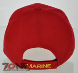 NEW! USMC MARINE VETERAN SIDE SHADOW CAP HAT RED