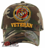 NEW! USMC US MARINE VETERAN ROUND SHADOW CAP HAT CAMO