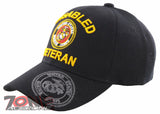 NEW! USMC US MARINE DISABLED VETERAN USMC CAP HAT BLACK