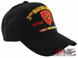 NEW! 3RD MARINE DIVISION VIETNAM VETERAN USMC BALL CAP HAT BLACK