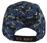 NEW! US NAVY SIDE ROUND USN BALL CAP HAT DIGITAL NAVY CAMO