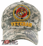 NEW! USMC US MARINE VETERAN ROUND SHADOW CAP HAT ACU CAMO