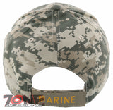 NEW! USMC US MARINE VETERAN ROUND SHADOW CAP HAT ACU CAMO