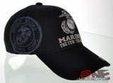 USMC MARINE THE FEW THE PROUD U.S. MARINE CAP HAT BLACK