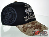 USMC MARINE THE FEW THE PROUD U.S. MARINE CAP HAT DIGITAL CAMO BLACK