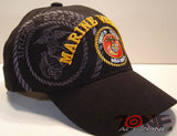 NEW! USMC MARINE VETERAN USMC BASEBALL CAP HAT BLACK