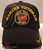 NEW! USMC MARINE VETERAN USMC BASEBALL CAP HAT BLACK