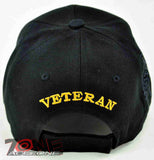 NW! USMC MARINE VETERAN USMC CAP HAT BLACK