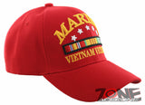 NEW! USMC US MARINE VIETNAM VETERAN SHADOW CAP HAT RED