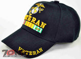 NEW! US MARINE CORPS VETERAN USMC CAP HAT N1 BLACK