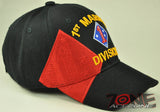NEW! US MARINE CORPS 1ST MARINE DIVISION DIV USMC CAP HAT BLACK
