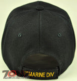 NEW! US MARINE CORPS 1ST MARINE DIVISION DIV USMC CAP HAT BLACK