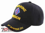 NEW! US MARINE CORPS 1ST MARINE DIVISION DIV USMC GRAY SHADOW CAP HAT BLACK