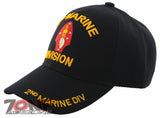 US MARINE CORPS 2ND MARINE DIVISION DIV USMC SHADOW CAP HAT BLACK