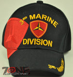 NEW! US MARINE CORPS 3RD MARINE DIVISION DIV USMC CAP HAT BLACK