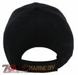 NEW! US MARINE CORPS 4TH MARINE DIVISION DIV USMC SHADOW CAP HAT BLACK