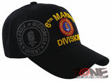 NEW! US MARINE CORPS 6TH MARINE DIVISION DIV USMC SHADOW CAP HAT BLACK