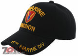 NEW! US MARINE CORPS 5TH MARINE DIVISION DIV USMC SHADOW BALL CAP HAT BLACK