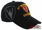 NEW! US MARINE CORPS 5TH MARINE DIVISION DIV USMC SHADOW BALL CAP HAT BLACK