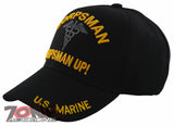 NEW! US MARINE CORPS CORPSMAN UP USMC CAP HAT BLACK